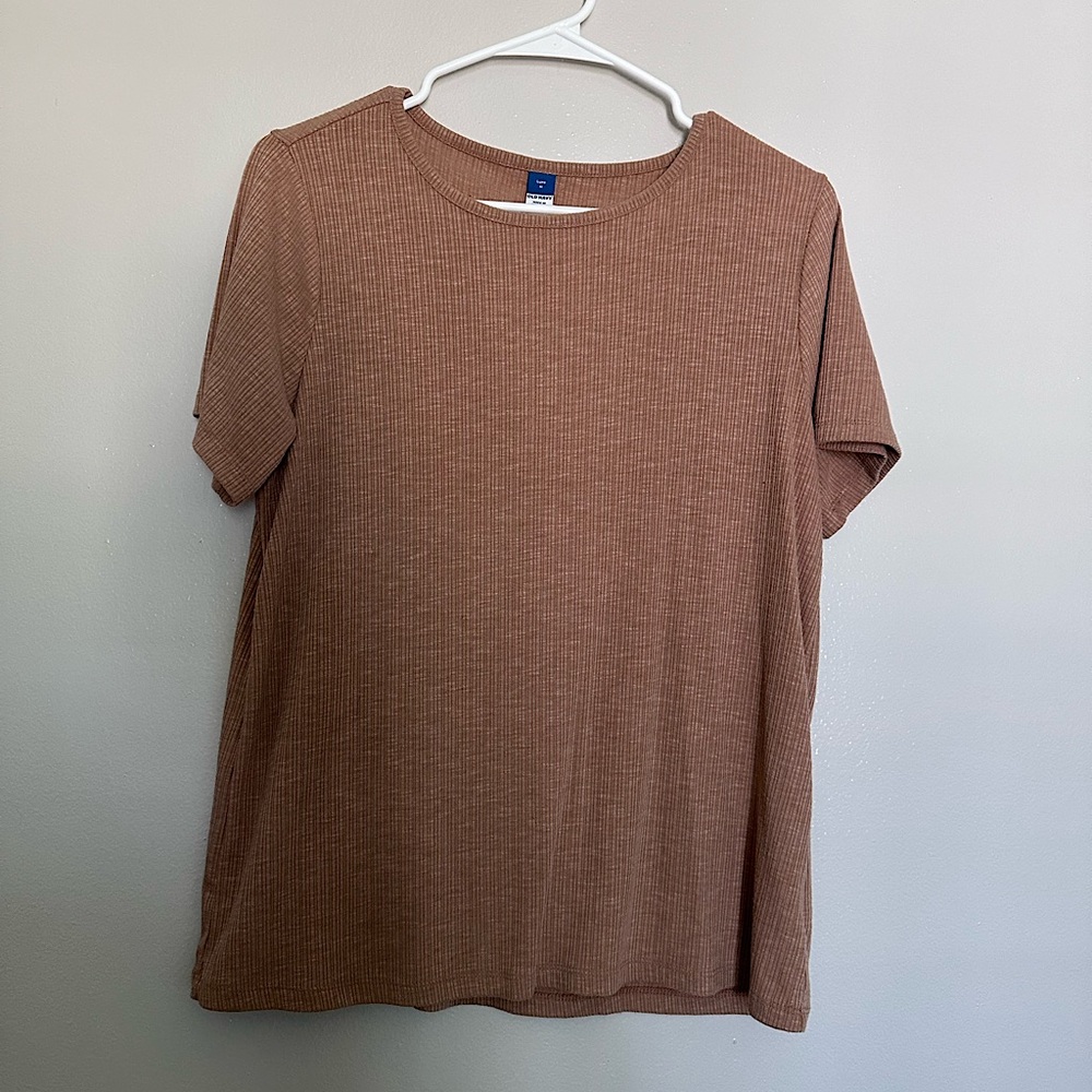 Old Navy - Women’s Short Sleeve Shirt - Tan - Medium